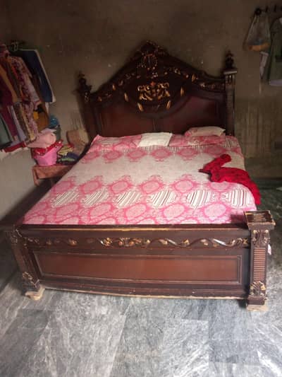 Bed and spring mattress