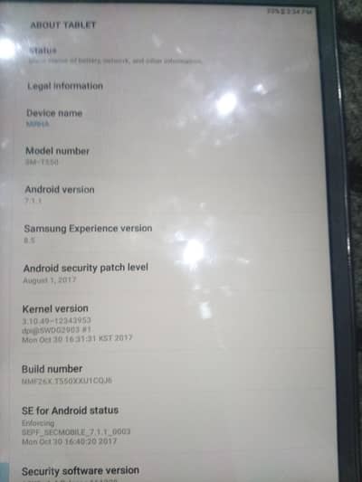 Samsung-T550 My wattsapp 0320-4640753