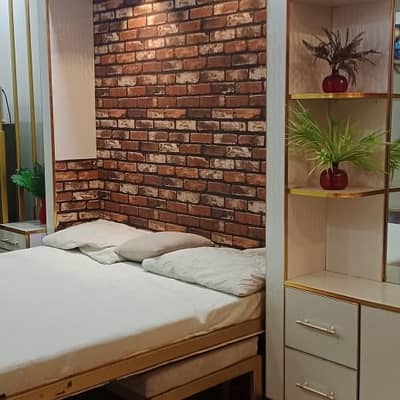 Fully Furnished Studio Flat Available For Rent Near By Expo Centre Block H-3 Johar Town Phase 2 Lahore.