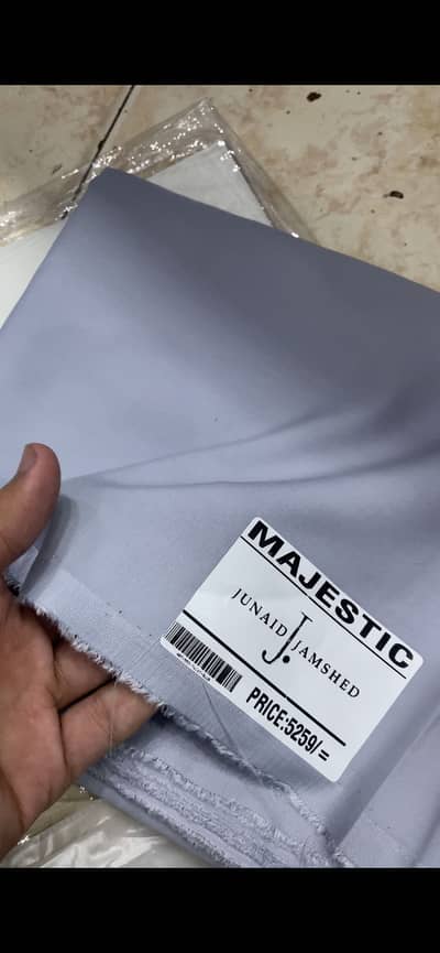 Junaid jamshed Majestic wash and wear Men’s Unstitched Suit Light Grey