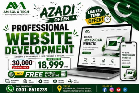 Professional Website Development | Free Domain & Hosting | Rs. 18,999