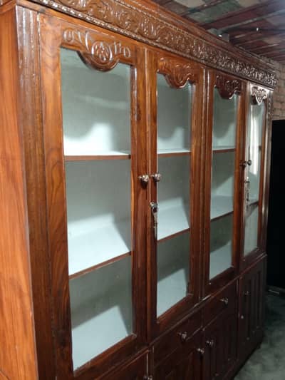 crockery wooden showcase