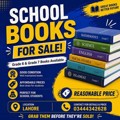  Grade 6 & Grade 7 School Books for Sale – Best Price in Lahore