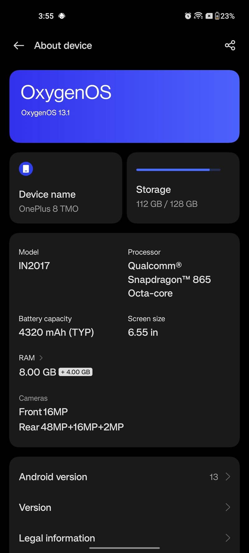 One Plus 8 5