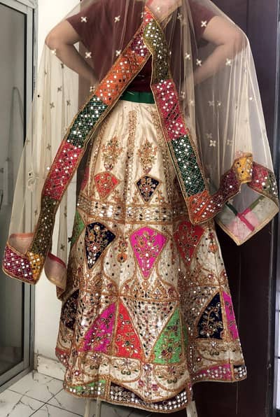 Sharara + Dupatta for Sale (Mirror Work)