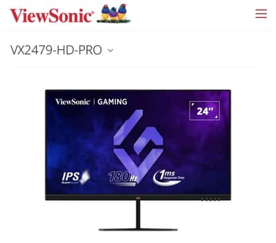 VX2479-HD-PRO 24” 180Hz  1 Ms Gaming Monitor