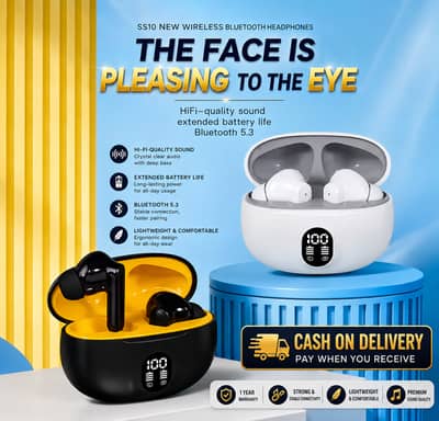 9D Hifi Wireless Earbuds with Noise Cancellation & 24Hr Case