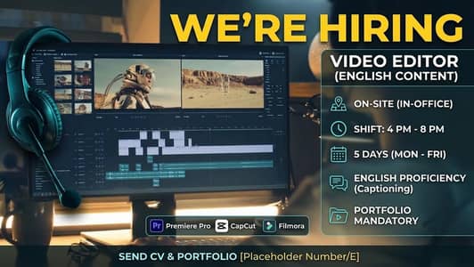 We’re Hiring! Part-time In-Office Video Editor (English Content)