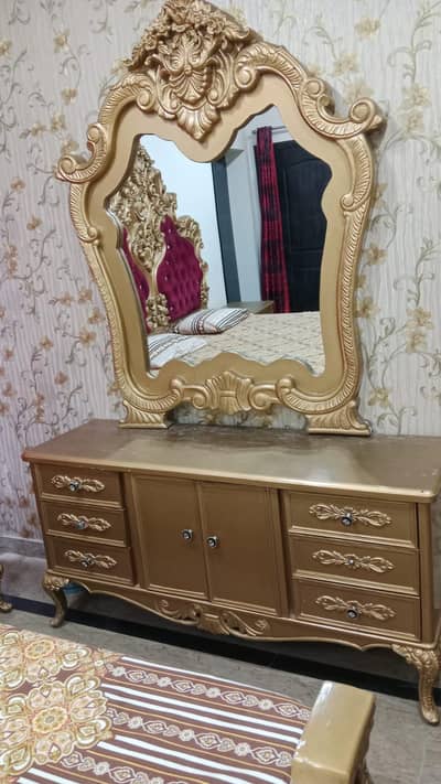 bed dressing two chairs table for sale