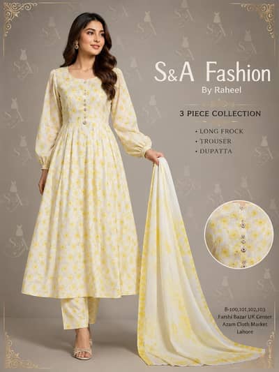 Printed Lawn Maxi - Size S / M /L(Single & Wholesale Available)