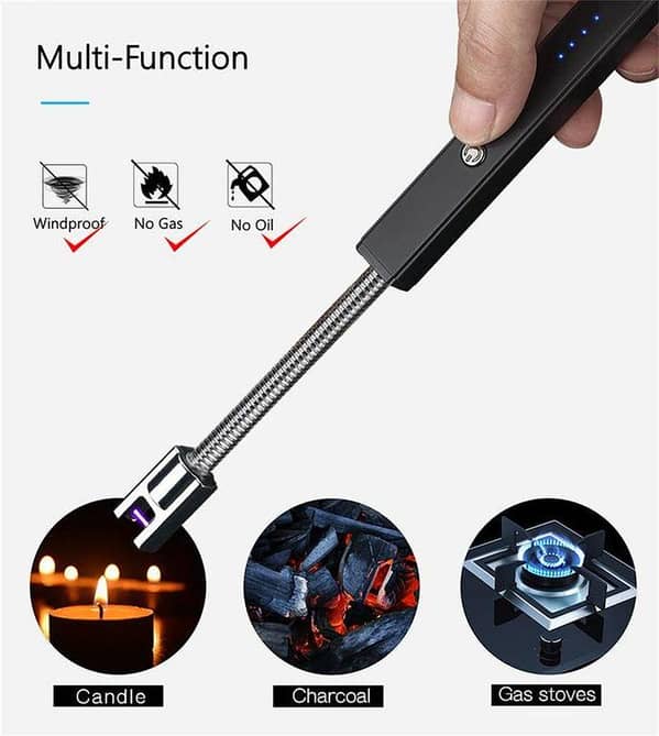 Rechargeable Electric USB Lighter Stove Lighter Long Neck Led Best Quality