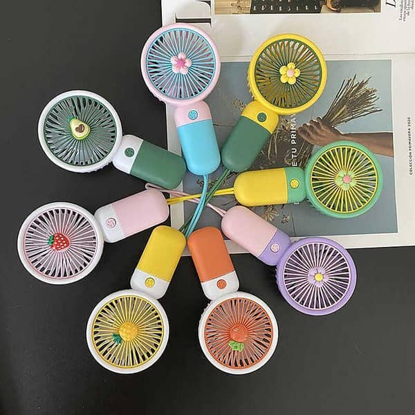 Mini USB Rechargeable Fan – Handheld and Desktop, Portable, Lightweight, Adjustable Speed for Kids, Travel, Office and Summer Use