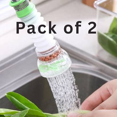 [High-Quality] Fan Faucet Shower for Kitchen Sink, 360° Adjustable Flexible Sprayer with Clip (Random Color) – 1 PCS