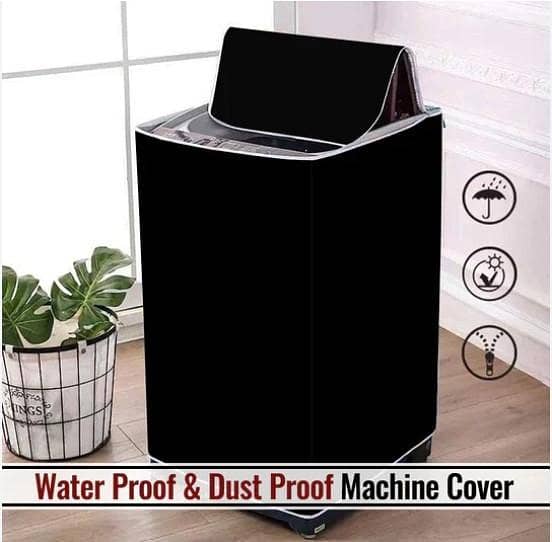 Premium Quality 9-15 Kg Washing Machine Cover with zipper – Waterproof, Sunscreen and Dustproof protector (Top Load, Twin-Tub/Front-Loader & Single-Tub) – Export Quality