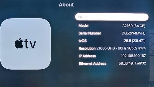 Apple TV 4k 2nd generation