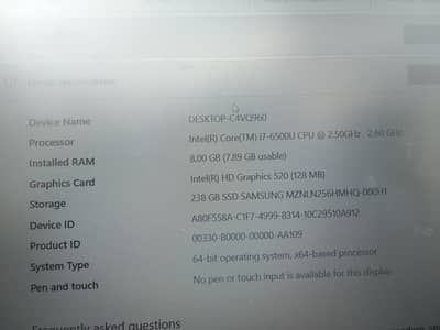 laptop HP corei7 6gen