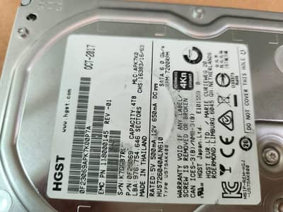 HGST 4TB Internal Hard Drive 3.5" SATA 6.0Gb/s 7200 RPM