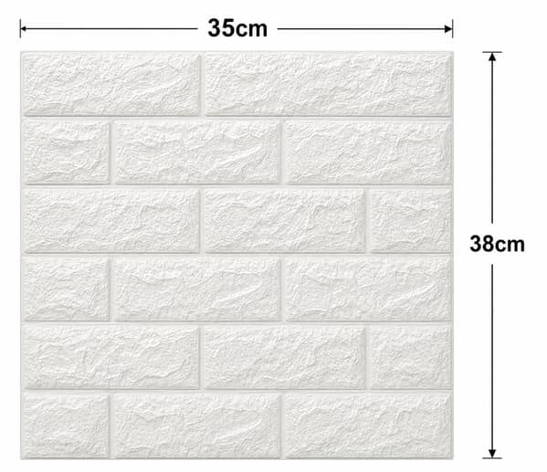 White Fomic Brick Sheet Self-Adhesive 3D Wall Panels for Room Decor, TV Background, and Home Interiors