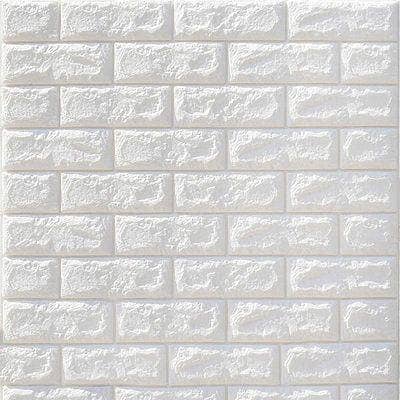 Self-Adhesive Brick Wallpaper Sheets 3mm | Peel-and-Stick 3D Wall Panels (77×70 cm) by PE Foam