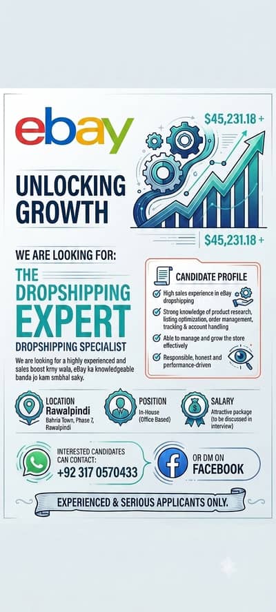 Ebay dropshipping experts wanted