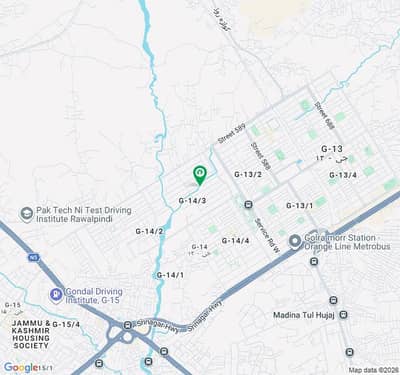 Residential plot 50x90 street#106 margalla face solid land 100% level 40 feet wide road prime location available for sale in G-14/3