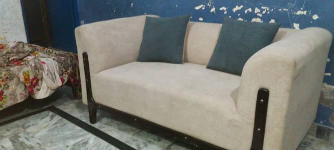 Modern 2 Seater Bouclé Fabric Sofa | Luxury Couch for Living Room :::