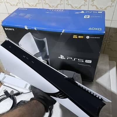 PS5 pro 2 controllers disc drive with box 5gm  My Whatsapp 03021585941