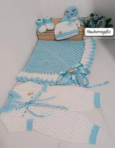 crochet baby set