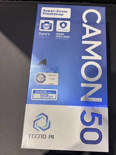 Tecno Camon 50 brand new box pack (8GB RAM / 256GB Storage)