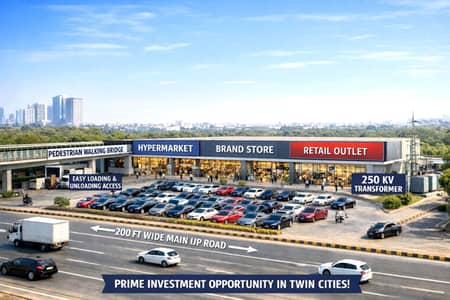 Prime location at Main IJP Road, Islamabad Ready-to-move commercial retail space Approx. 25,000 sq. ft. covered area