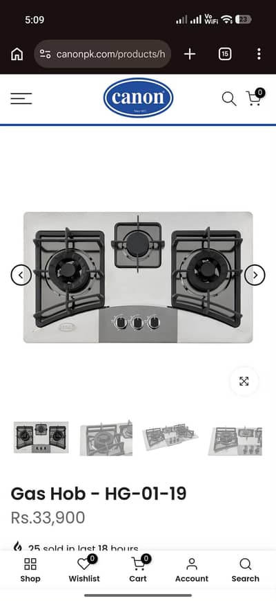 canon 3 Burner Gas Hob for sale Stainless steel