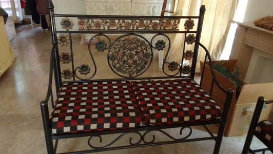 4 seater metal sofa