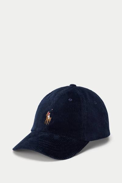 Ralph Lauren Corduroy Cap Navy Blue - New With tags
