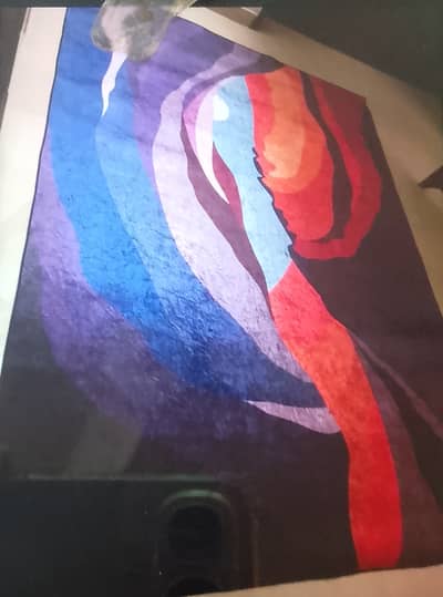 Beautiful purple mountain rug never used urgent sale