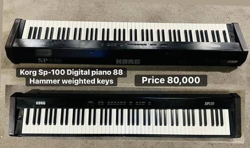 Korg SP-100 Digital Piano 88 Hammer weighted keys/Keyboard/Guitar/Amp