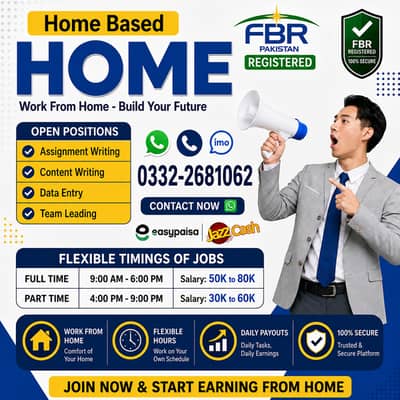 Online Jobs, Assignment Writing, Data Entry, Typing job, Part Time Job