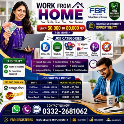 Online Job/Full-Time/Part Time/Home Base Job, Boys and Girls Apply Now