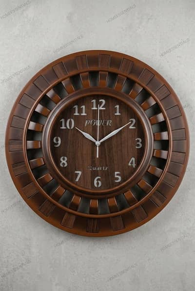 Elegant Wood-finish wall clock