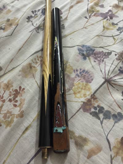 3/4 Jointed Ash Wood Snooker Cue with Extension – Used