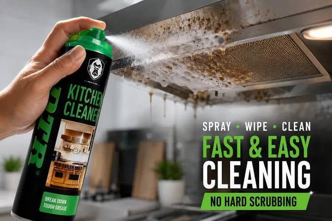 DTR Kitchen Cleaner 500ml – Heavy Duty Grease Remover | Multi-Surface Cleaner | Anti-Bacterial Spray for Kitchen & Home