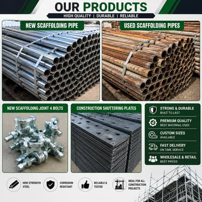 Scaffolding Material Supplier | Pipes, Jacks, Shuttering & Rental