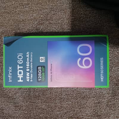 Infinix hot 60i 6/128gb just box open used Nahi Kiya 10/10 condition
