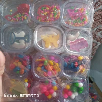 sweets items with toys