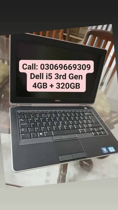 Dell 3rd Generation Core i5 Laptop 4GB Ram 14inch Display With Warrant