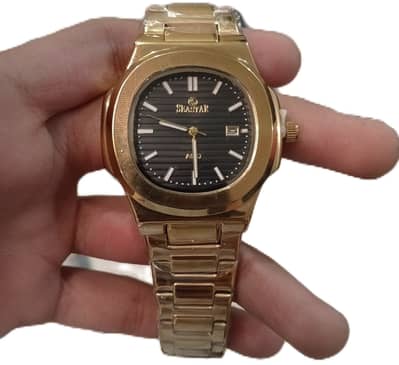 Seastar Gold Chain Watch – Elegant Analog Wrist Watch