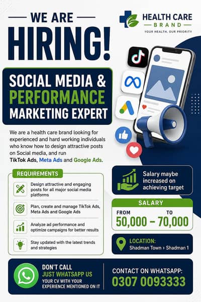 Social Media & Performance Marketing Expert required