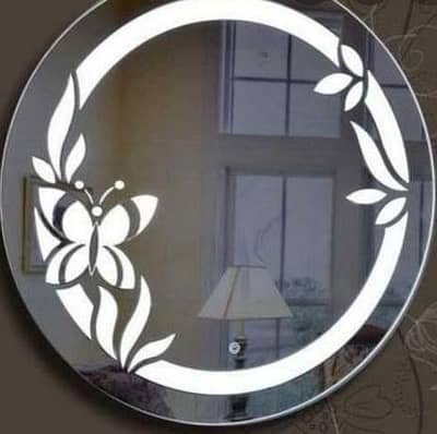 butterfly round mirror Glass decoration luxury home design