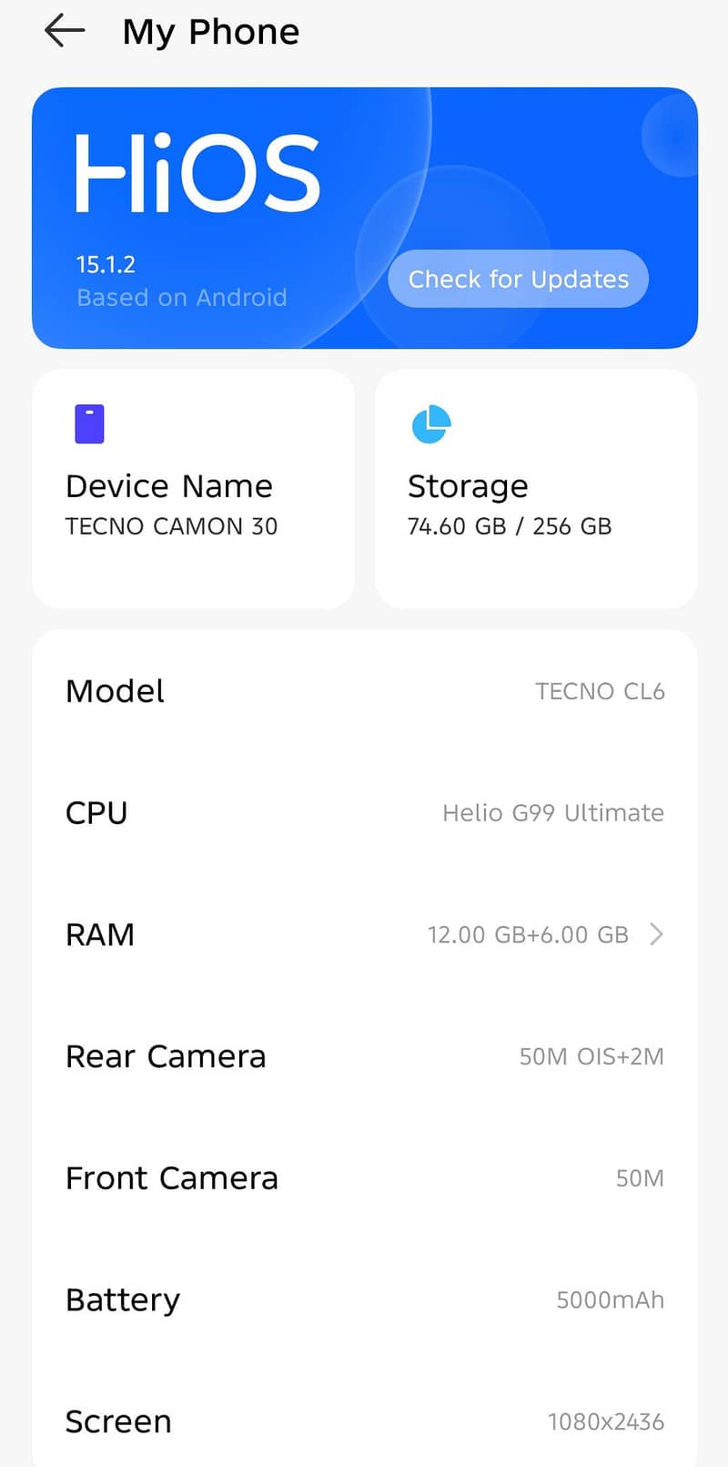 Tecno CAMON 30 5