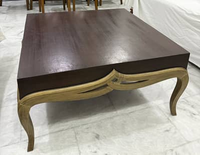 Wooden center table with 2 side tables for drawing room