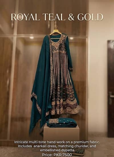 Ready to Wear Chiffon 3 Piece Anarkali Dress | Heavy Fancy Suit